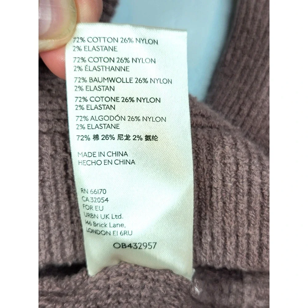 Free People Nutmeg Ottoman Slouchy Tunic Mock Cowl Neck Sweater Textured Size XS